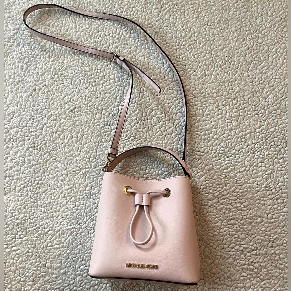Michael Kors pink bucket bag